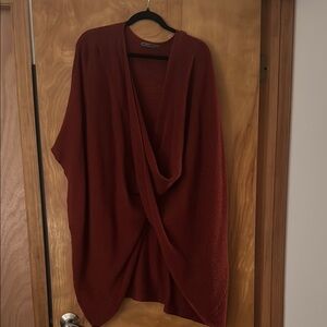 Renee’s NYC Accessories burnt orange draped sweater OS